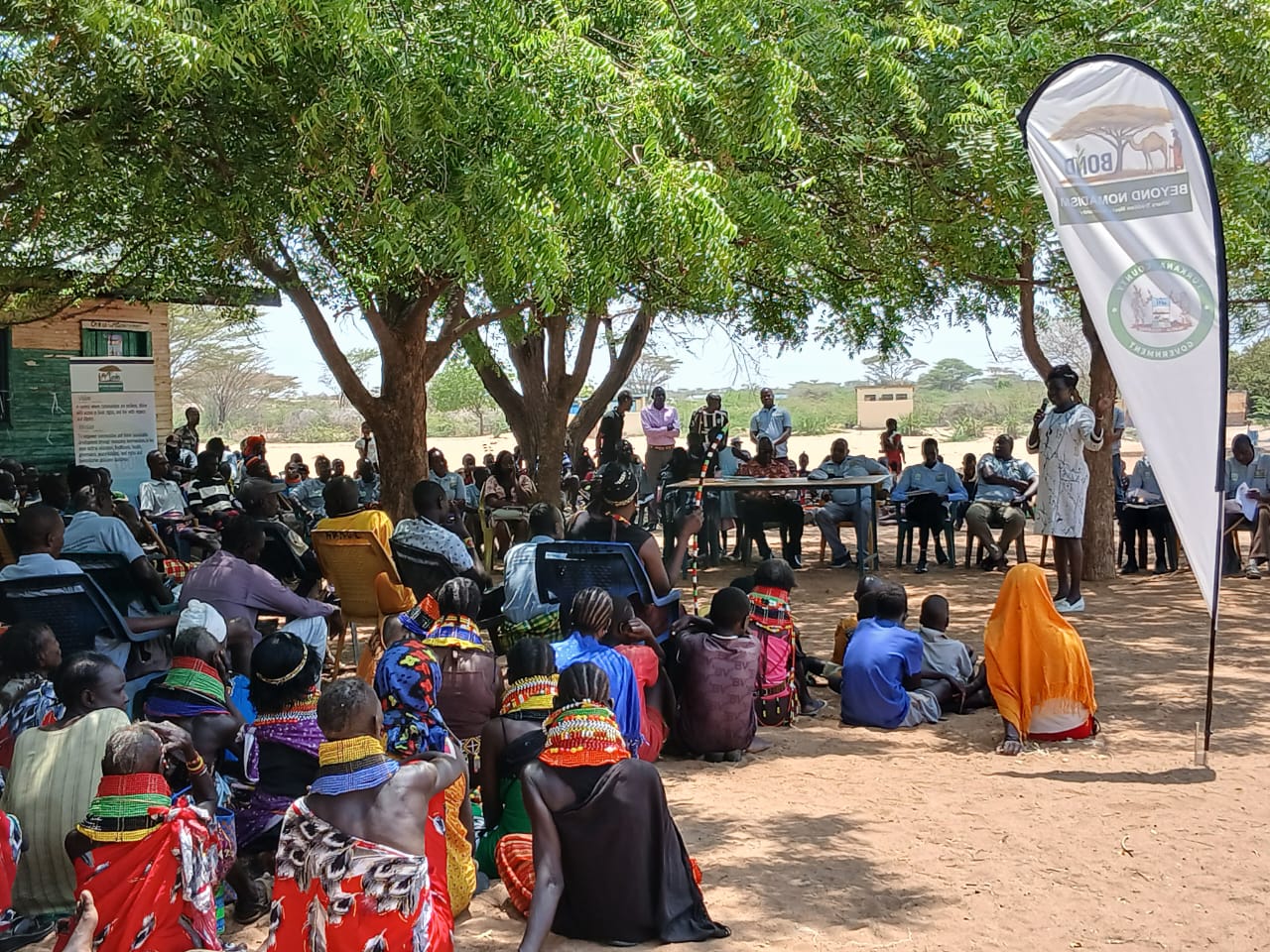 Professionals representative Mrs. Pauline Lomurukai addressing community